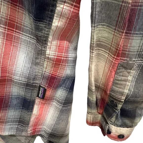 Patagonia Long Sleeved Plaid Pima Organic Cotton Shirt Sz L - Picture 4 of 6